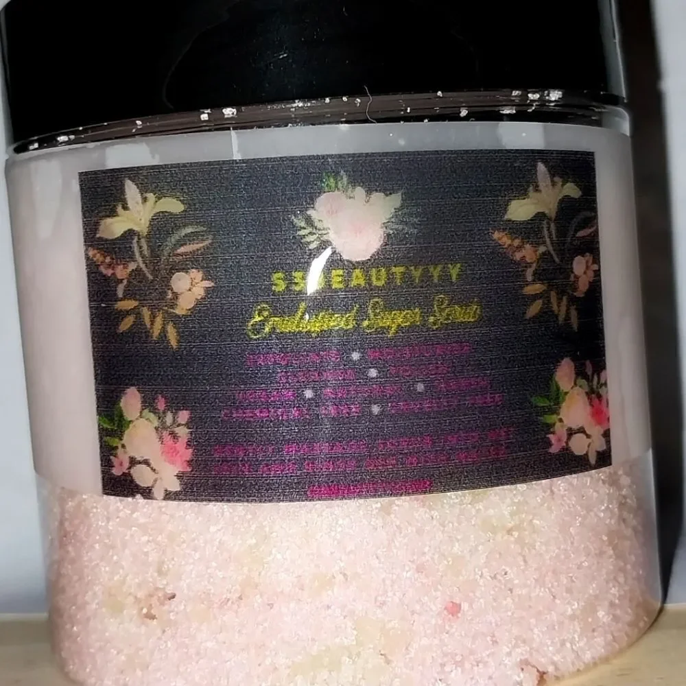 Hand crafted Lemon Plumeria Emulsified Sugar Scrub 6oz